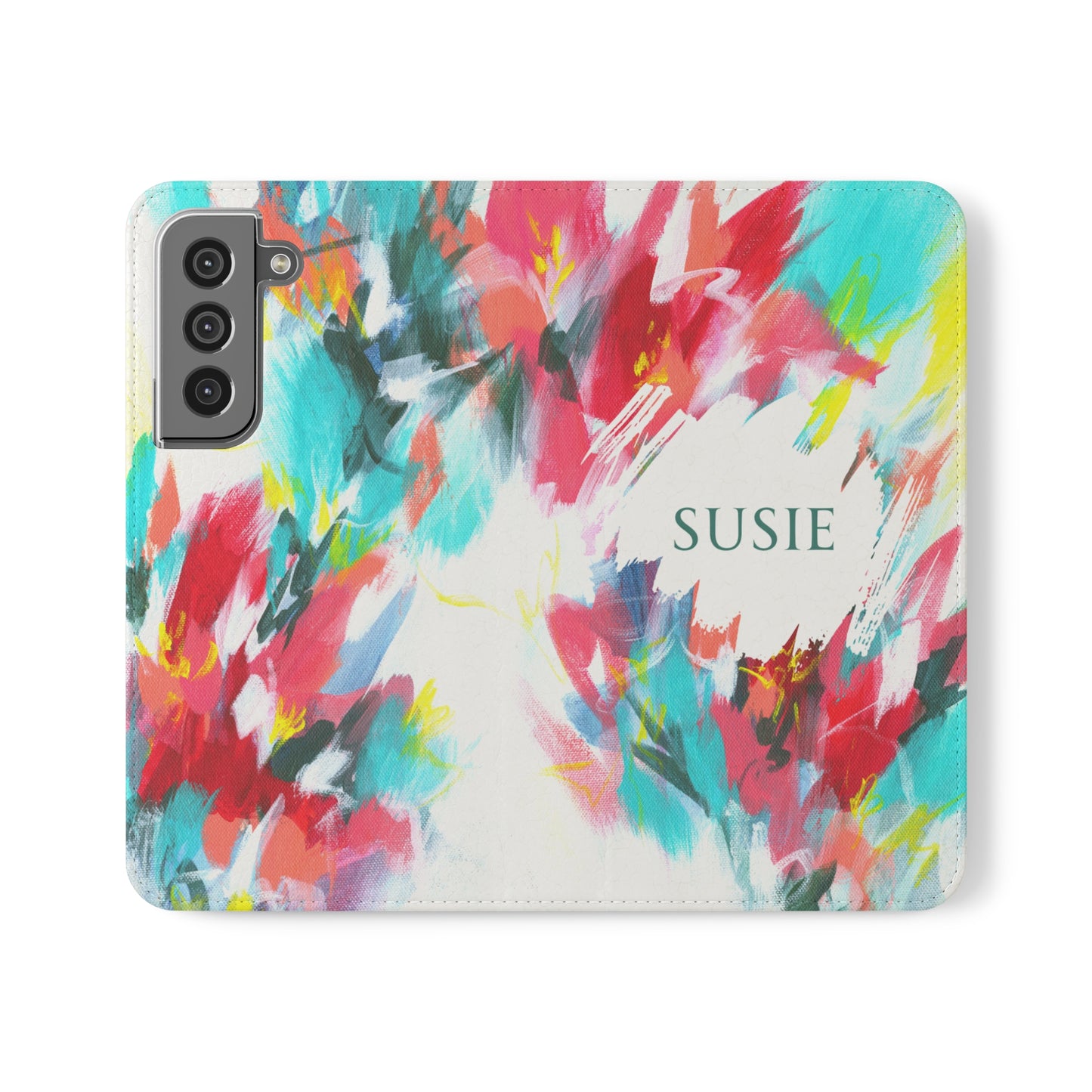 Personalised 'Joyful' Folio Phone Case - For iPhone & Samsung