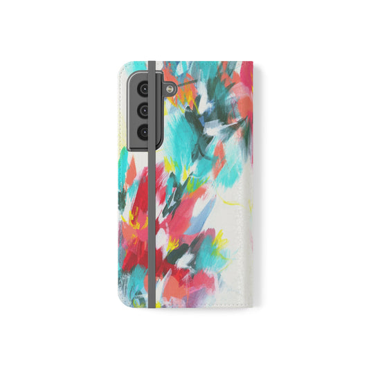 Personalised 'Joyful' Folio Phone Case - For iPhone & Samsung