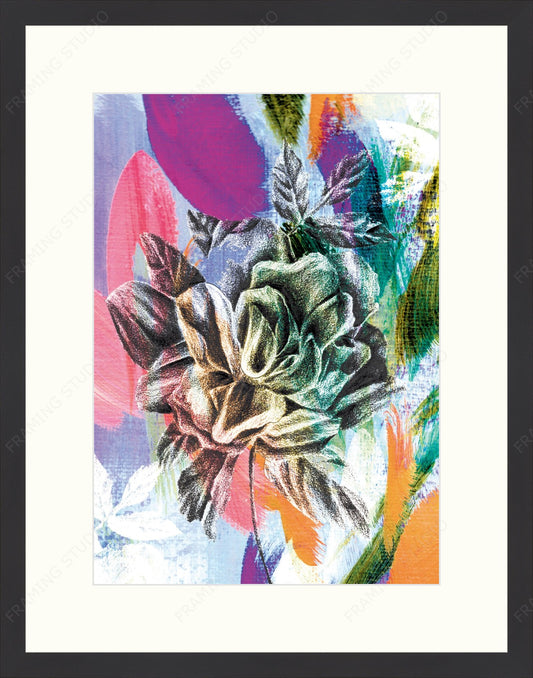 Rose Mounted and Framed Print