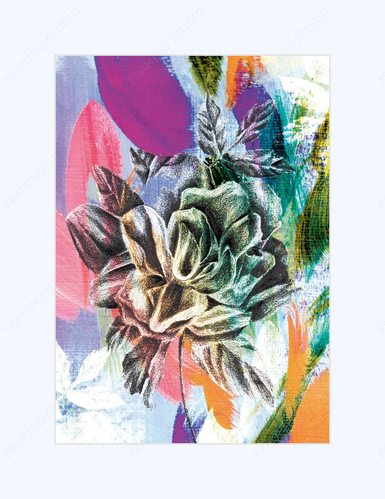 Rose Mounted Print