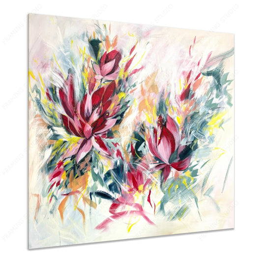 Pre-order 25% off- Crimson Blossoms Canvas Print